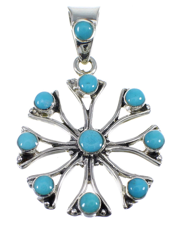 Silver And Turquoise Jewelry Pendant AX51578